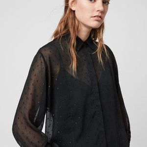 Harriet Sparkle Shirt in Black, New with Tags